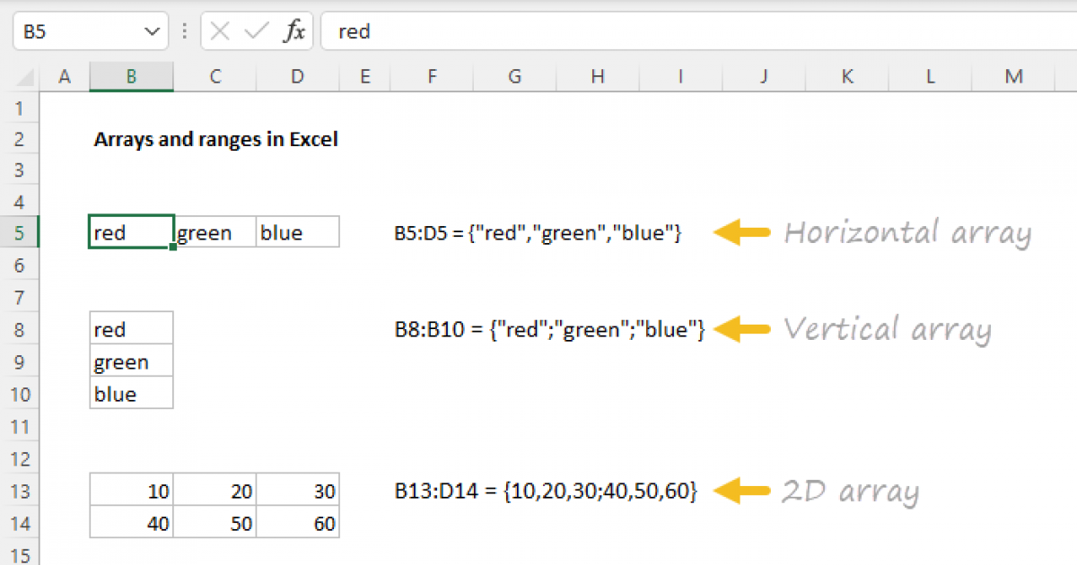 What Is A Return Array In Excel